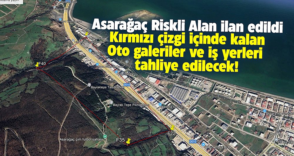 Samsun'da Riskli Alan ilan edilen yerdeki oto galeri ve iş yerleri tahliye edilecek!
