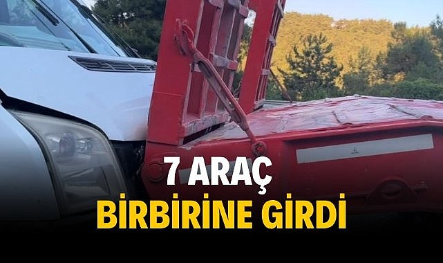7 araç birbirine girdi
