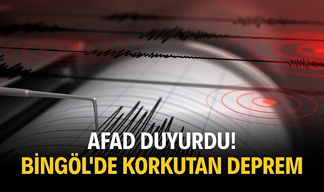 AFAD duyurdu! Bingöl'de korkutan deprem