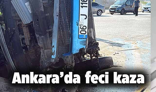 Ankara'da dolmuş ile otomobil çarpıştı:5 yaralı