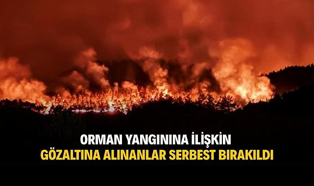 Orman yangınına ilişkin gözaltına alınanlar serbest bırakıldı