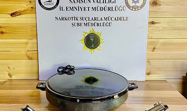 Samsun'da katmer sacı içerisine gizlenmiş silahlar ele geçirildi
