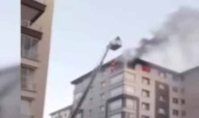 11 katlı binada çıkan yangın korkuttu