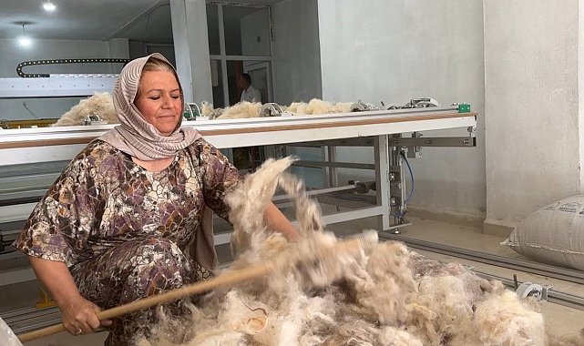 Çöpten topladığı yünlerle iş kurdu