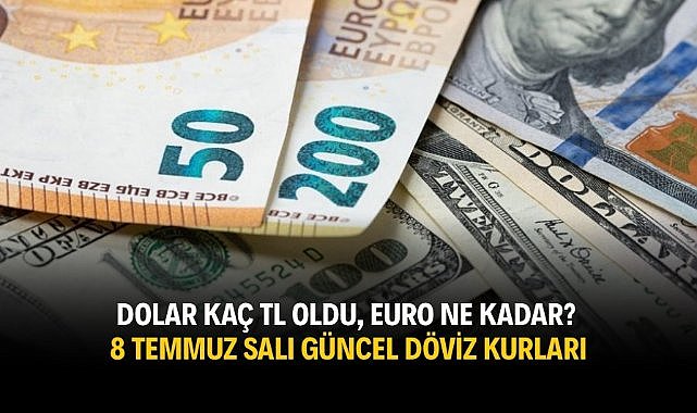 Dolar kaç TL oldu, Euro ne kadar? 8 Temmuz Salı güncel döviz kurları