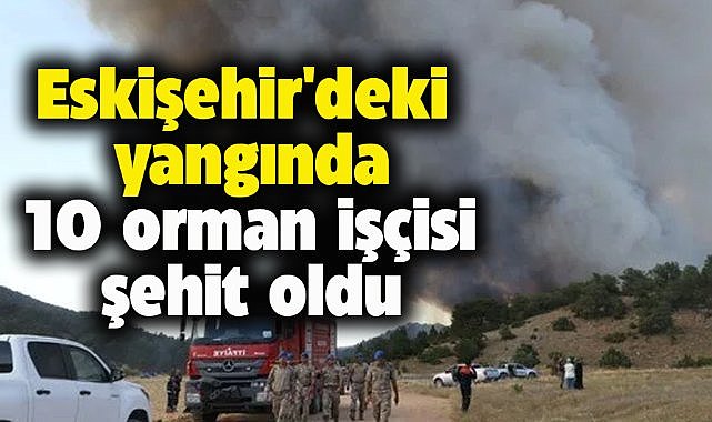 Eskişehir'deki yangında 10 orman işçisi şehit oldu