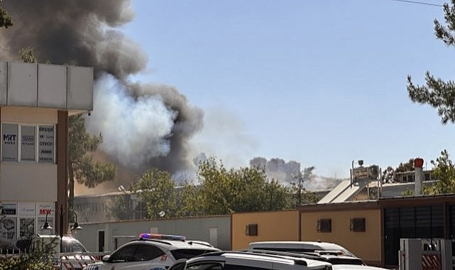 Halı fabrikasında korkutan yangın!