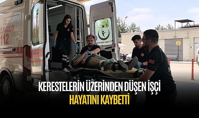 Kerestelerin üzerinden düşen işçi hayatını kaybetti