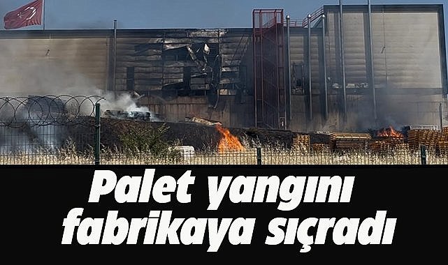 Korkutan palet yangını fabrikaya sıçradı! 4 işçi dumandan etkilendi