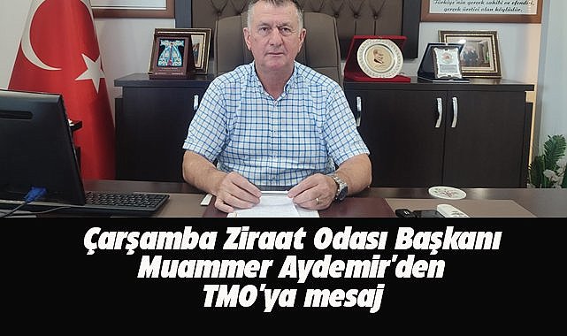 Samsun Çarşamba Ziraat Odası Başkanı Muammer Aydemir'den TMO'ya mesaj