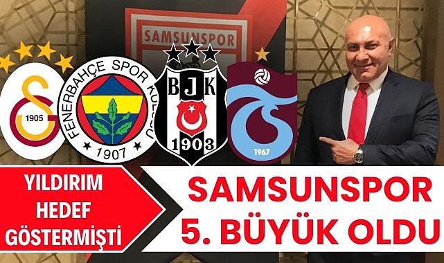 Samsunspor sosyal medyada 5. büyük oldu!