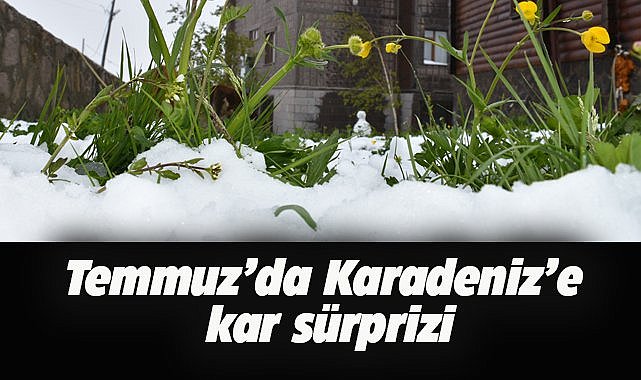 Temmuzda kar sürprizi! Karadeniz'in yüksek kesimlerinde beyaza büründü