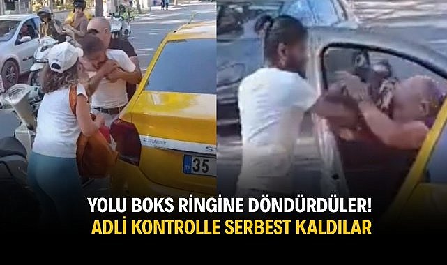 Yolu boks ringine döndürdüler! Adli kontrolle serbest kaldılar