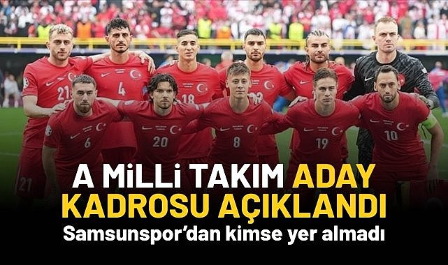 A Milli Takım'ın Gürcistan ve İspanya maçları aday kadrosu açıklandı