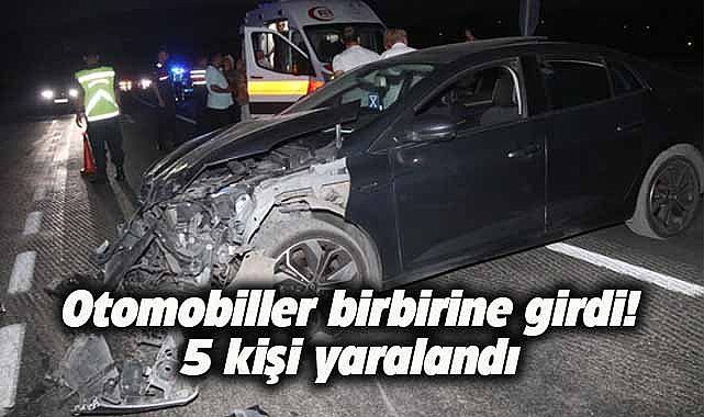 Amasya’da 2 otomobil çarpıştı!  5 kişi yaralandı
