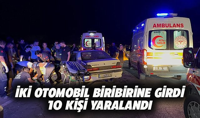 İki otomobil birbirine girdi! Feci kazada 10 kişi yaralandı