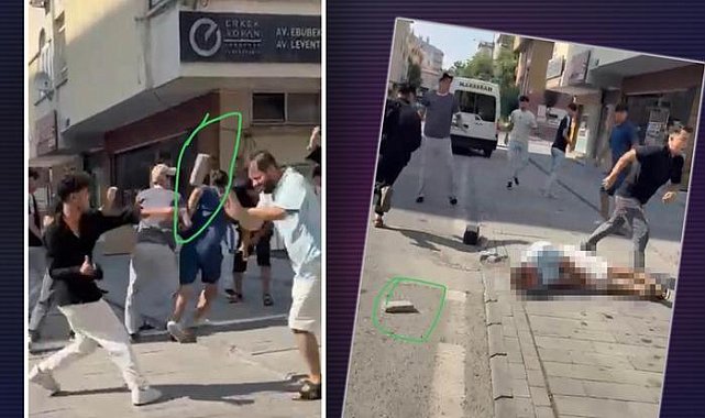 Kavgadaki dehşet anları kamerada! Başına taş atılarak bayıltıldı