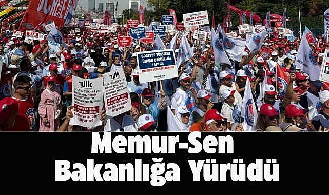 Memur-Sen Hazine ve Maliye Bakanlığı'na yürüdü