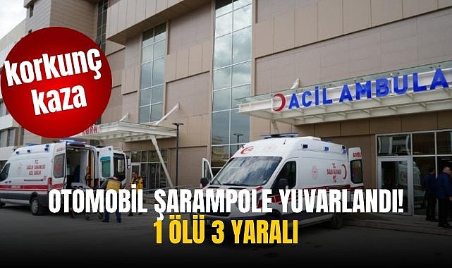 Otomobil şarampole yuvarlandı! 1 ölü 3 yaralı