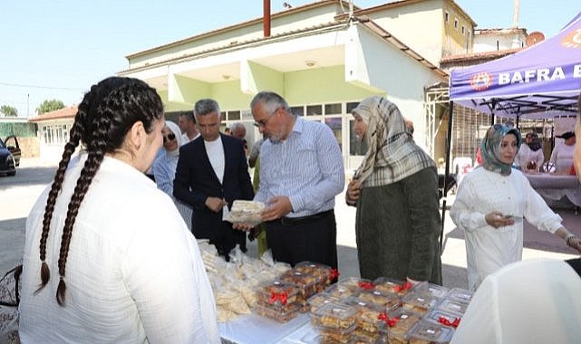 Samsun Bafra'da ADEM kursiyerlerinin ürünleri görücüye çıktı