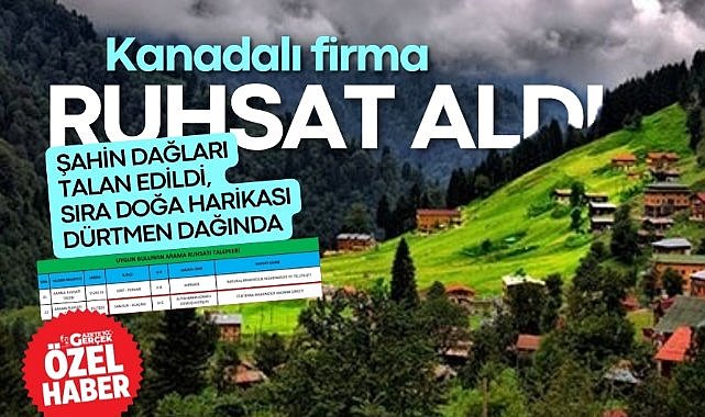 Samsun'da doğa katliamı! Şahin Dağları'ndan sonra Dürtmen Dağları'nda da altın aranacak