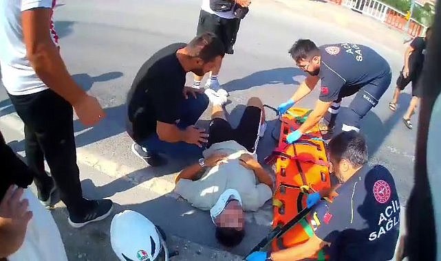 Samsun'da motosiklet kazasında 2 kişi yaralandı