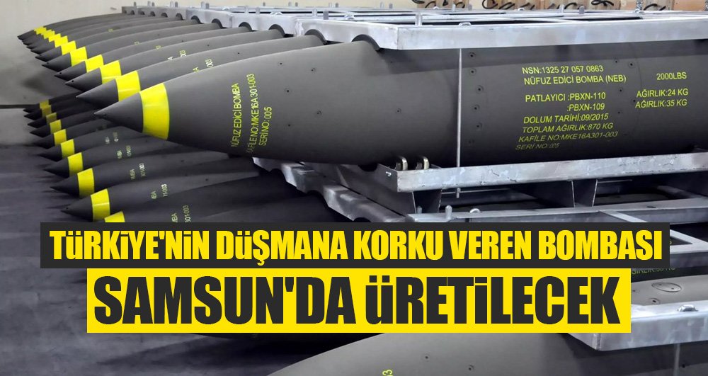 Samsun'da uçak bombaları üretilecek
