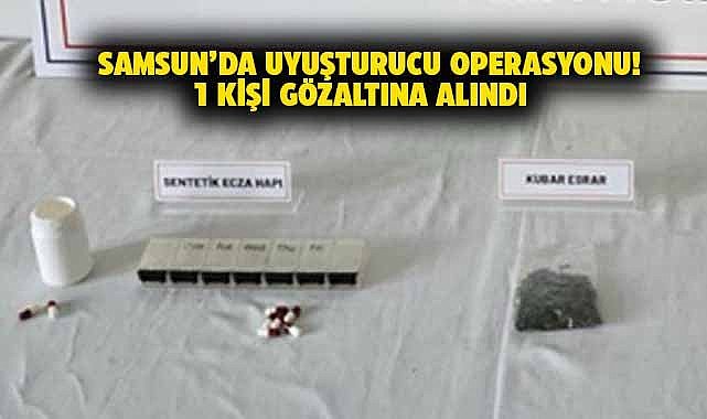 Samsun'da uyuşturucu operasyonu! 1 gözaltı