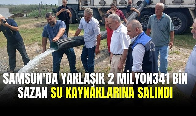 Samsun'da yaklaşık 2 milyon 341 bin sazan su kaynaklarına salındı
