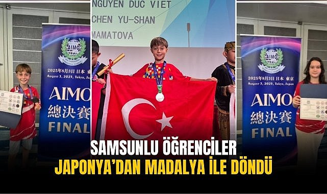Samsunlu öğrenciler Japonya’dan madalya ile döndü