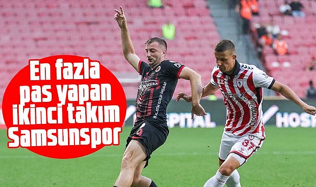 Süper Lig'de en fazla pas yapan ikinci takım Samsunspor