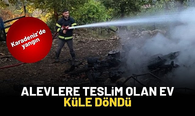 Alevlere teslim olan ev küle döndü