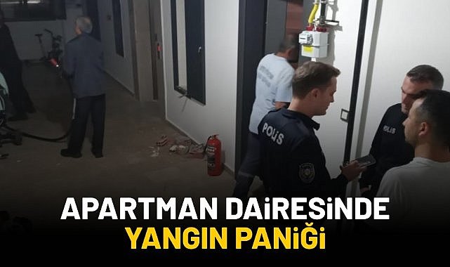 Apartman dairesinde yangın paniği