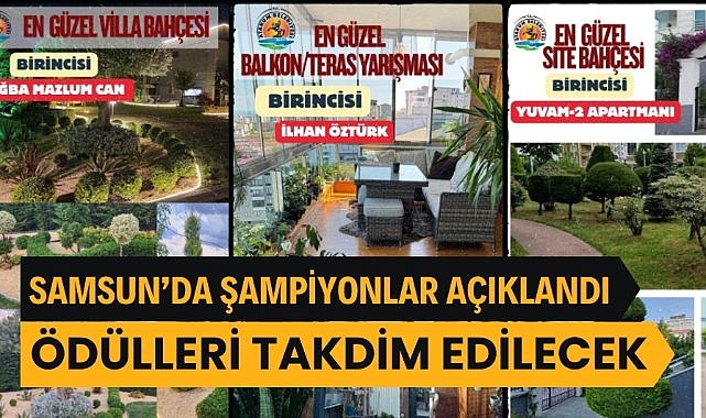 Atakum'un peyzaj şampiyonları açıklandı