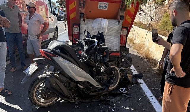 Atık toplama aracıyla motosiklet çarpıştı!  Motosikletin sürücüsü öldü