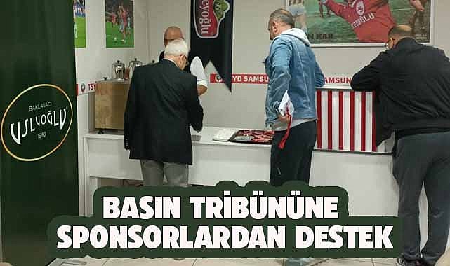 Basın tribününe sponsorlardan destek