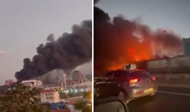 Depo Ardiyeciler Sanayi Sitesi'nde korkutan yangın