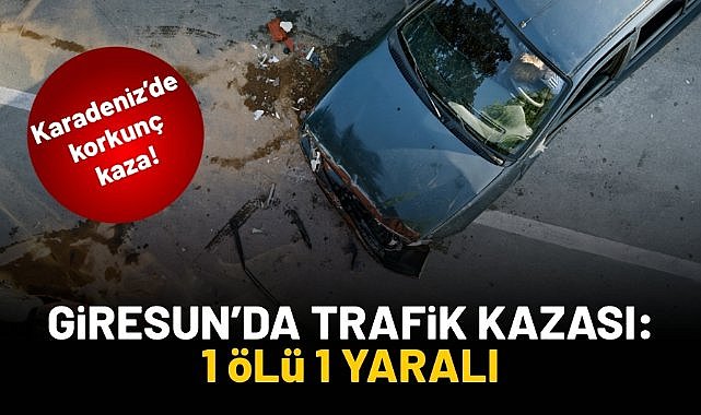 Giresun'da trafik kazası: 1 ölü 1 yaralı
