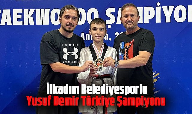 İlkadım Belediyesporlu Yusuf Demir Türkiye Şampiyonu