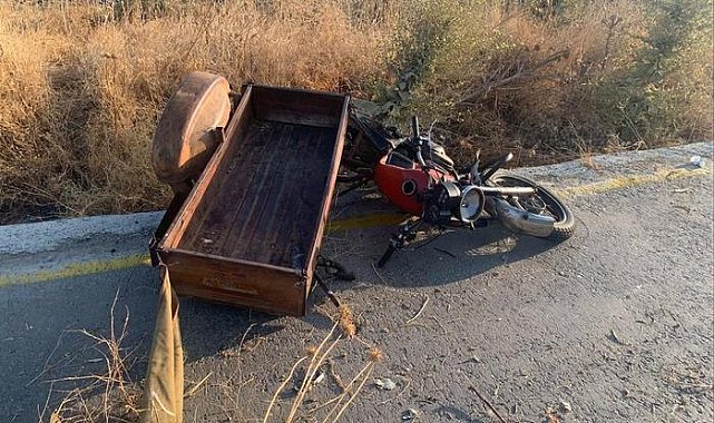 Kamyonetle sepetli motosiklet çarpıştı: 1 ölü