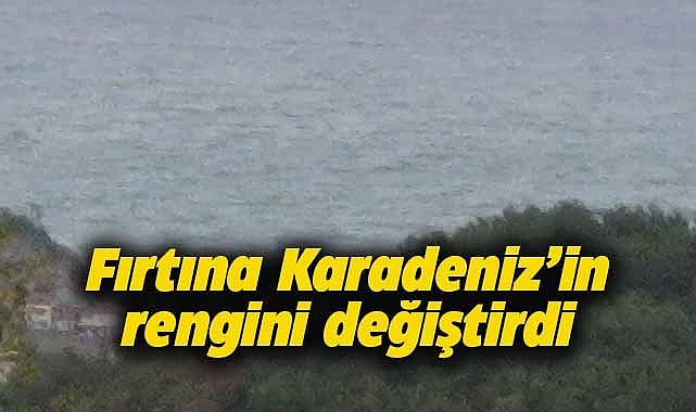 Karadeniz'de fırtına denizin rengini değiştirdi