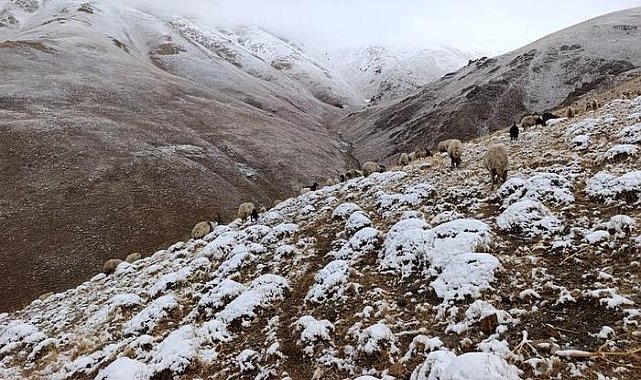 Mevsimin ilk karı oraya düştü! Kar kalınlığı 30 santimetreyi buldu