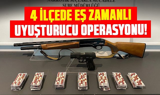 Samsun'da 4 ilçede eş zamanlı uyuşturucu operasyonu!