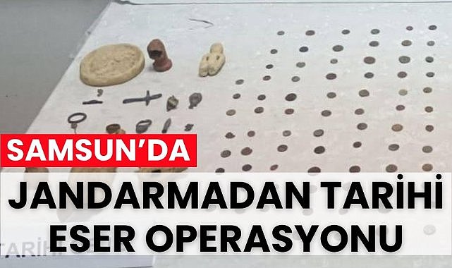 Samsun'da jandarmadan tarihi eser operasyonu: Sikke ele geçirildi