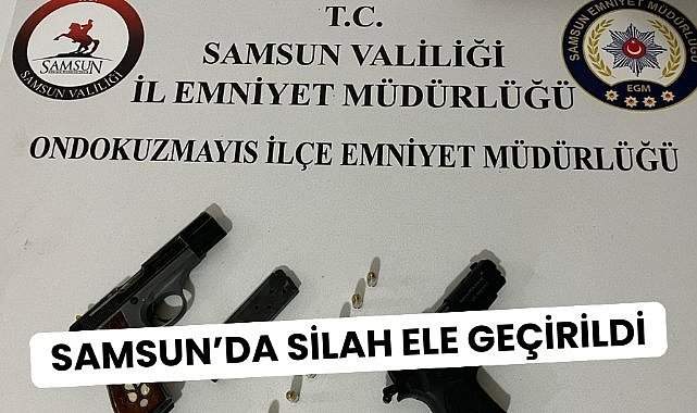 Samsun'da ruhsatsız silahla havaya ateş etti