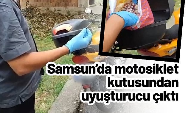 Samsun’da motosiklet kutusundan uyuşturucu çıktı