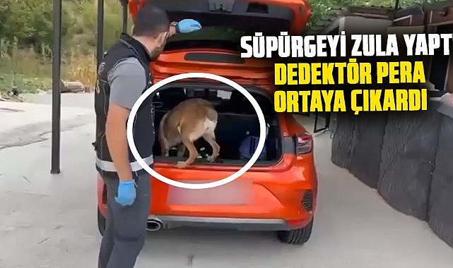 Samsun'da süpürgeyi zula yaptı, polisten kaçamadı! Dedektör Pera ortaya çıkardı