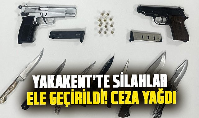 Samsun Yakakent’te silahlar ele geçirildi! Ceza yağdı