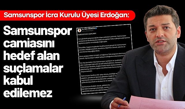 Samsunspor camiasını hedef alan suçlamalar kabul edilemez