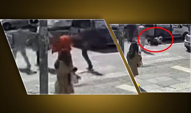 Yine maganda dehşeti... Hem yaya geçidinde yol vermedi hem de yaşlı kadına saldırdı